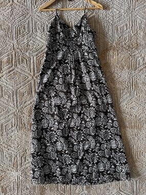 Ann Taylor Brown and White Floral Halter Maxi